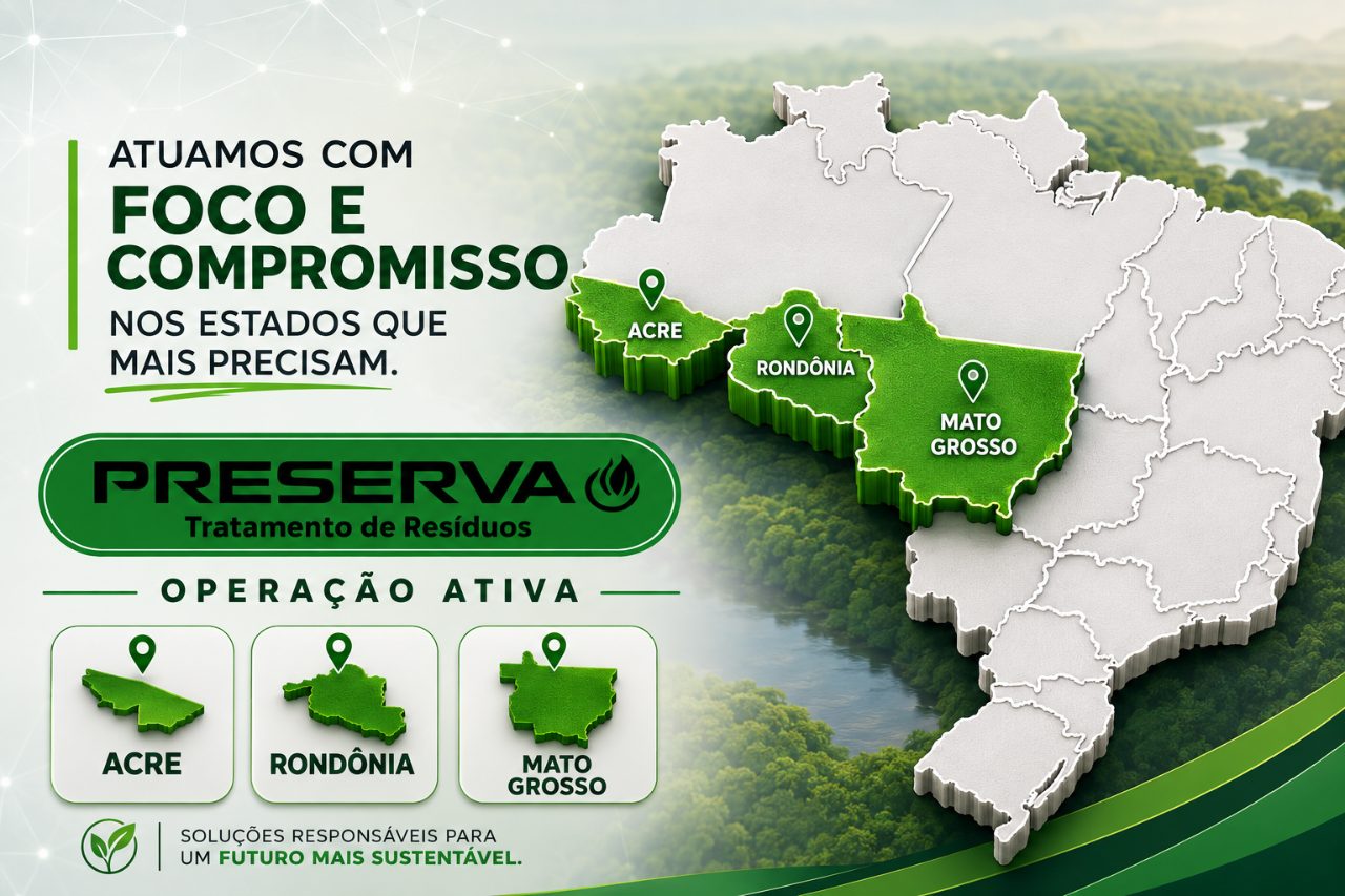 Mapa de Atuação Preserva Soluções - AC, RO, MT